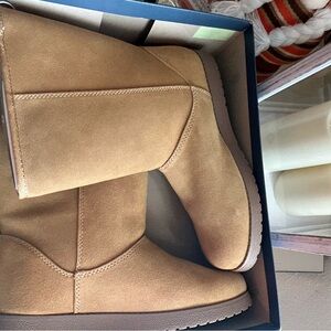 Genuine leather winter boots